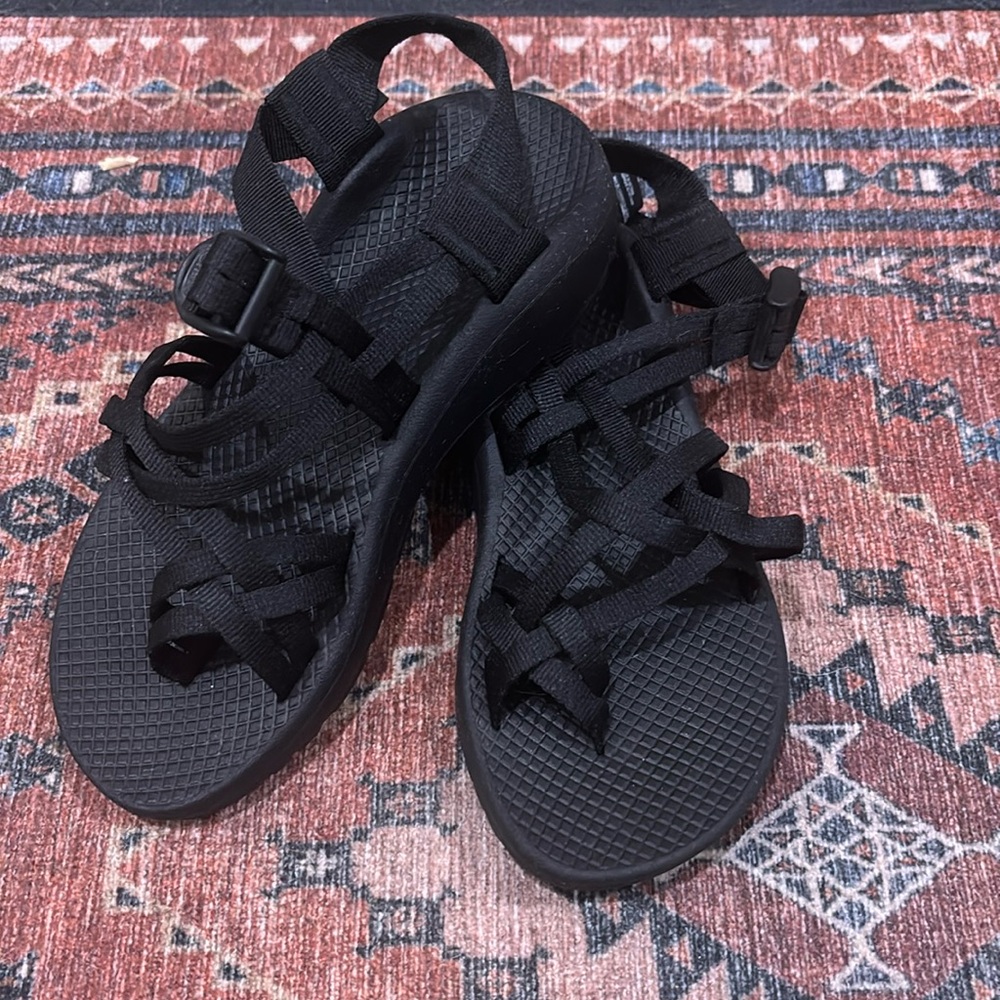 Black WOMEN'S ZX/2 CLOUD DUAL STRAP CUSHIONED SANDAL - Size 7